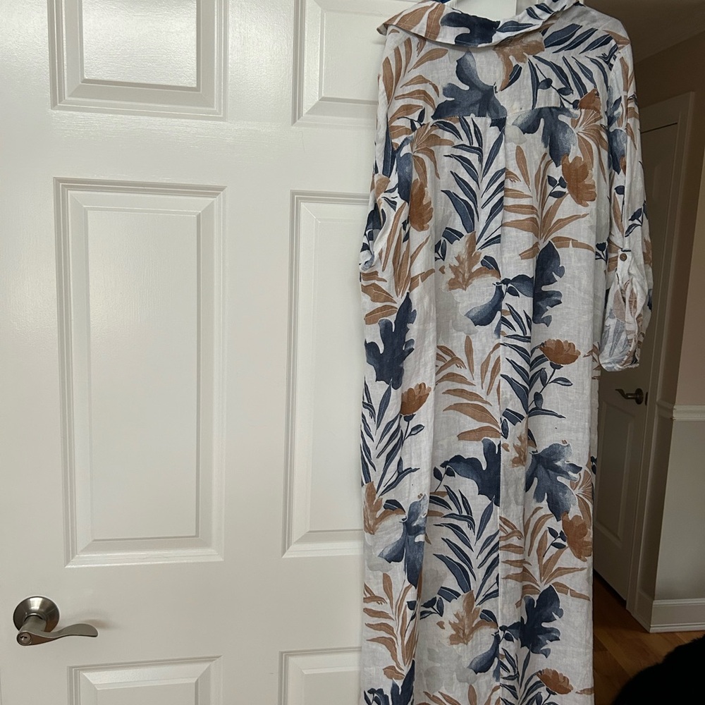 Darkmen Beyaz Leaf Print Shirt